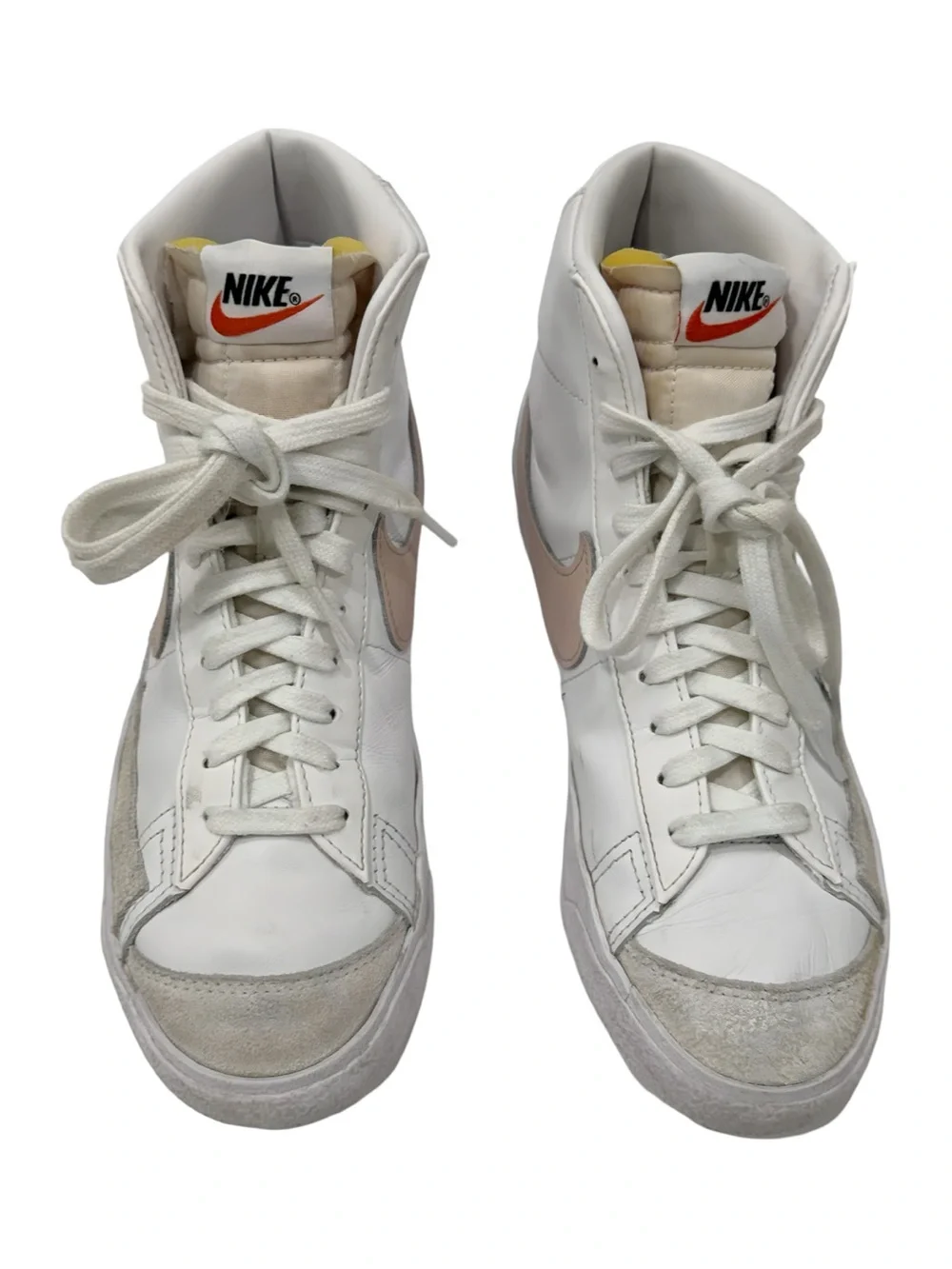 Nike Women’s Blazer Mid Sneaker - White with Blush Swoosh